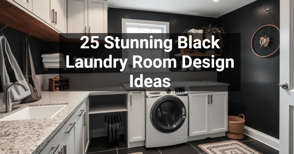 25 Stunning Black Laundry Room Design Ideas