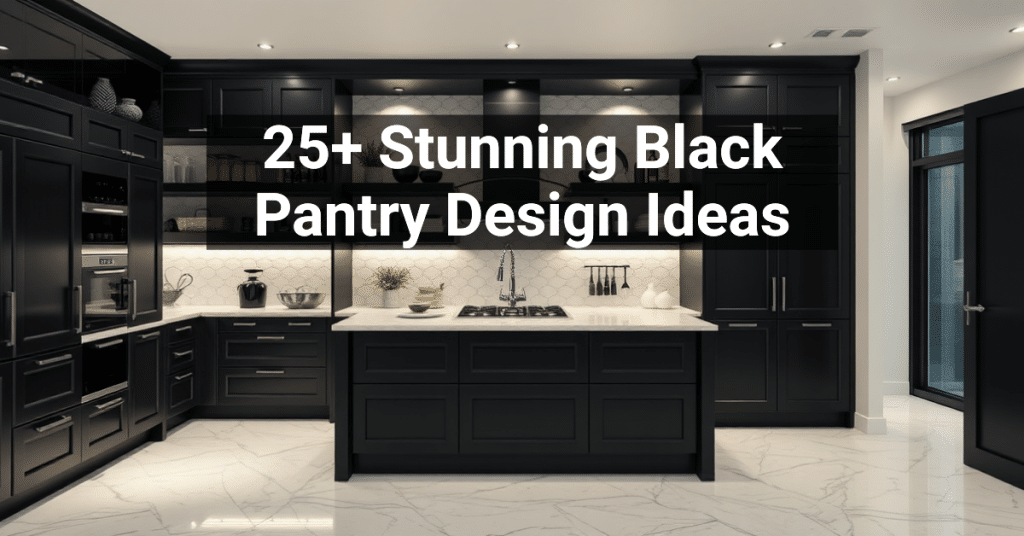 25+ Stunning Black Pantry Design Ideas