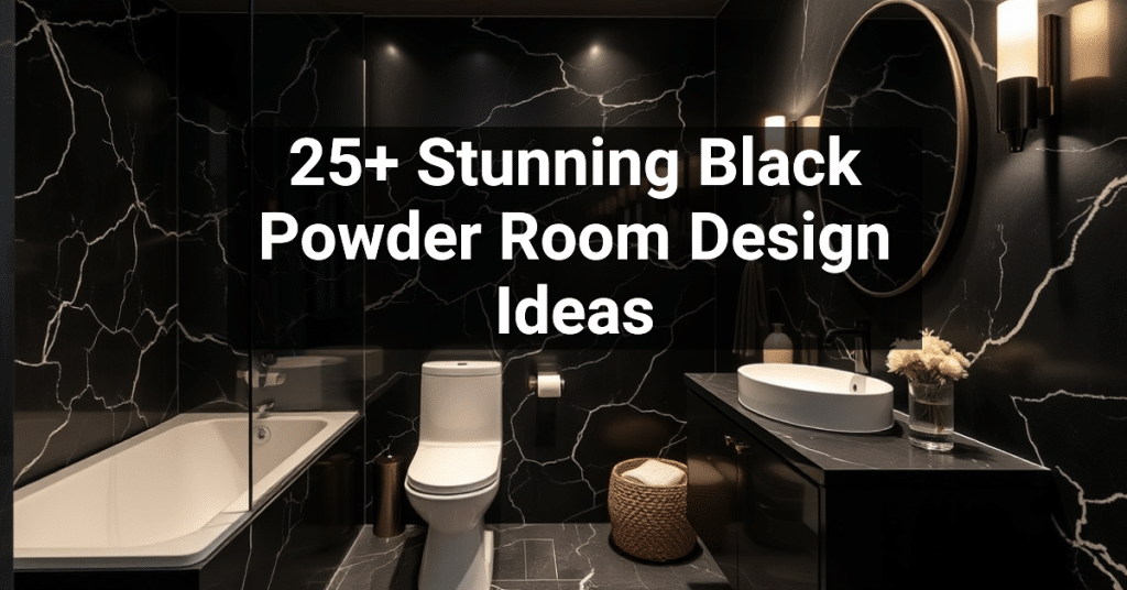 25+ Stunning Black Powder Room Design Ideas