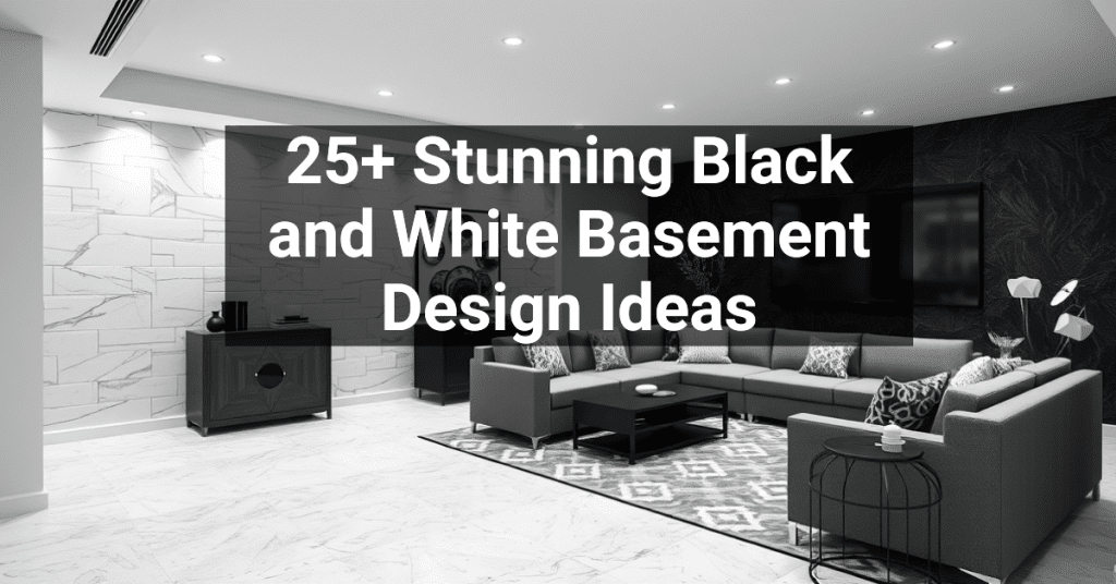 25+ Stunning Black and White Basement Design Ideas