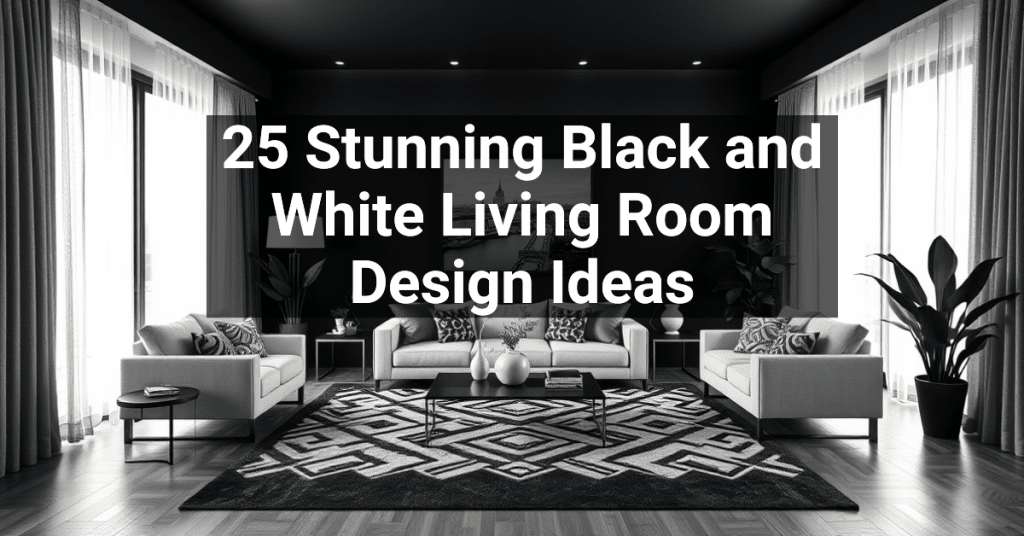 25 Stunning Black and White Living Room Design Ideas