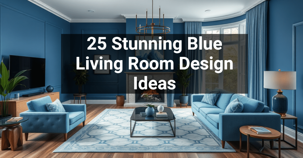 25 Stunning Blue Living Room Design Ideas