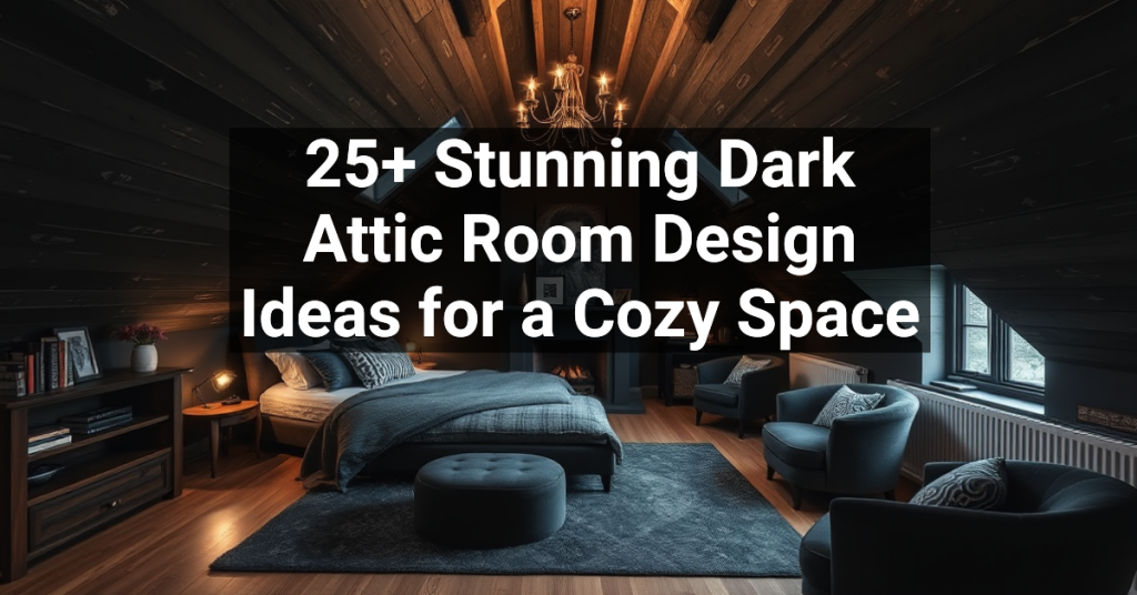 25+ Stunning Dark Attic Room Design Ideas for a Cozy Space