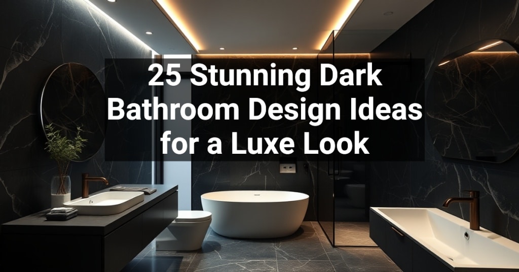 25 Stunning Dark Bathroom Design Ideas for a Luxe Look