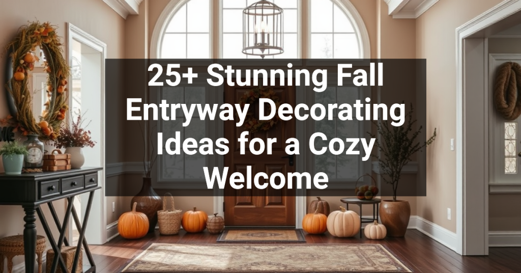 25+ Stunning Fall Entryway Decorating Ideas for a Cozy Welcome