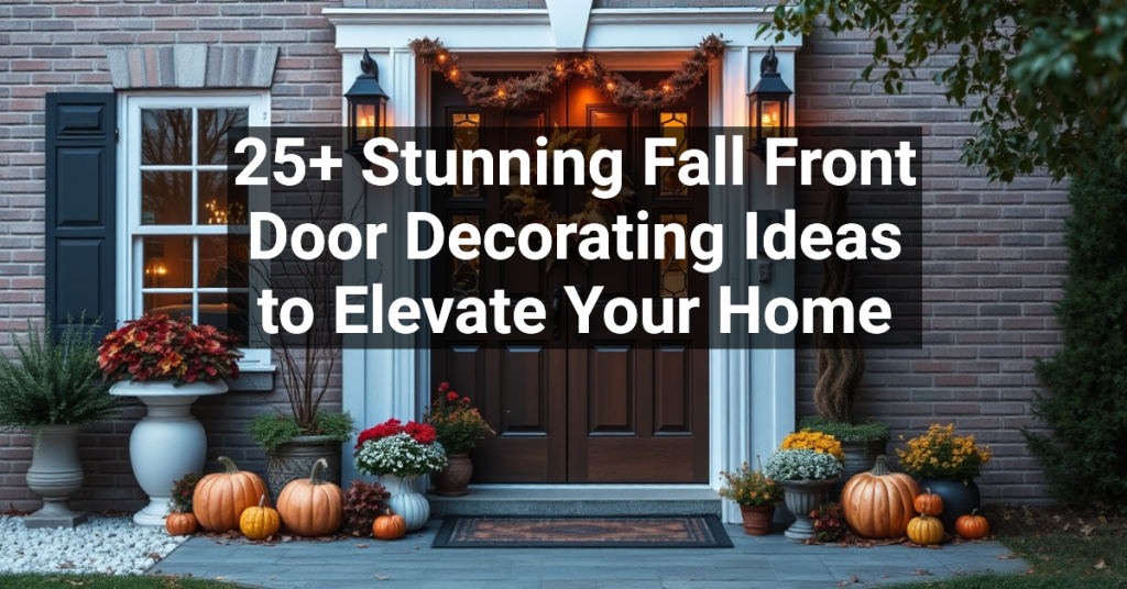 25+ Stunning Fall Front Door Decorating Ideas to Elevate Your Home