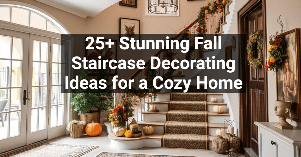 25+ Stunning Fall Staircase Decorating Ideas for a Cozy Home