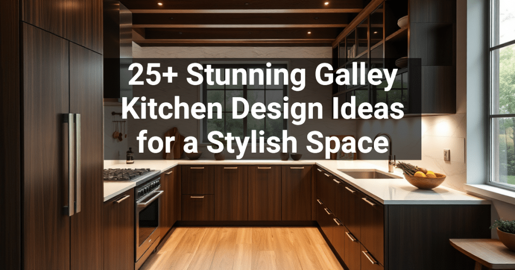 25+ Stunning Galley Kitchen Design Ideas for a Stylish Space