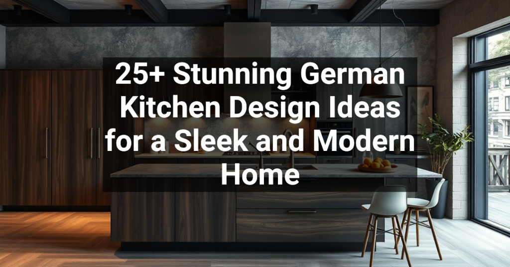 25+ Stunning German Kitchen Design Ideas for a Sleek and Modern Home