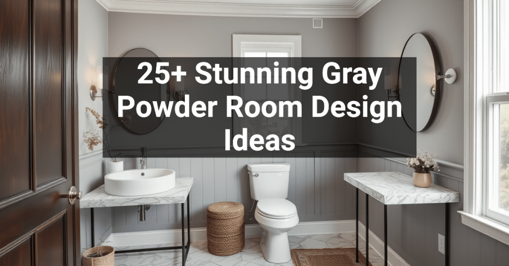 25+ Stunning Gray Powder Room Design Ideas