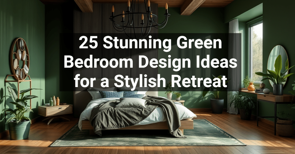 25 Stunning Green Bedroom Design Ideas for a Stylish Retreat