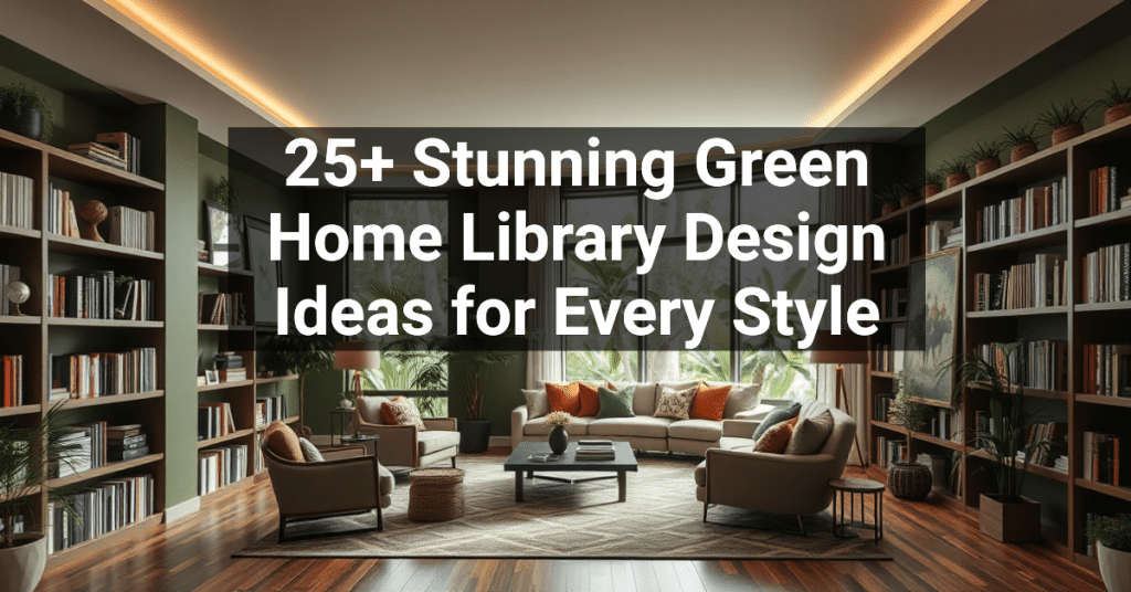 25+ Stunning Green Home Library Design Ideas for Every Style