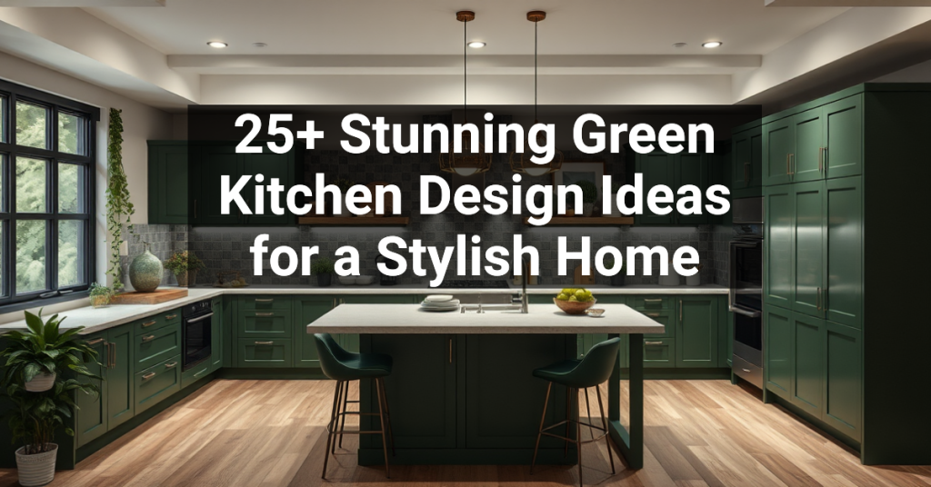 25+ Stunning Green Kitchen Design Ideas for a Stylish Home