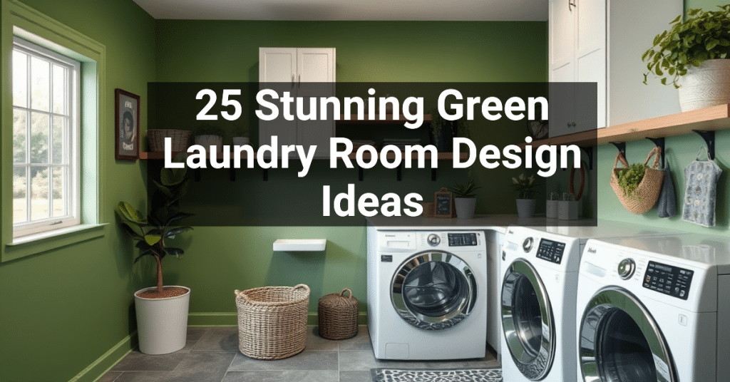 25 Stunning Green Laundry Room Design Ideas