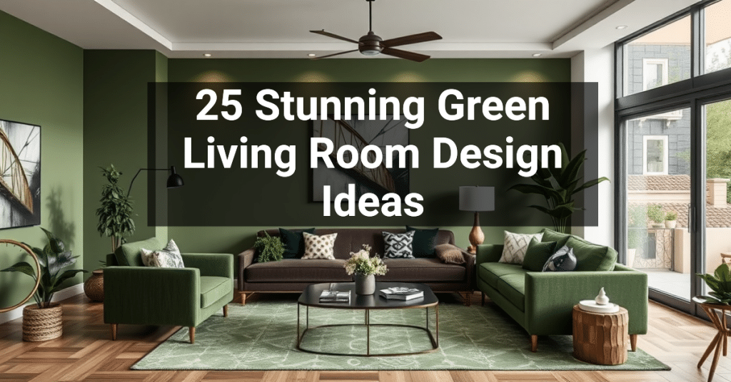 25 Stunning Green Living Room Design Ideas