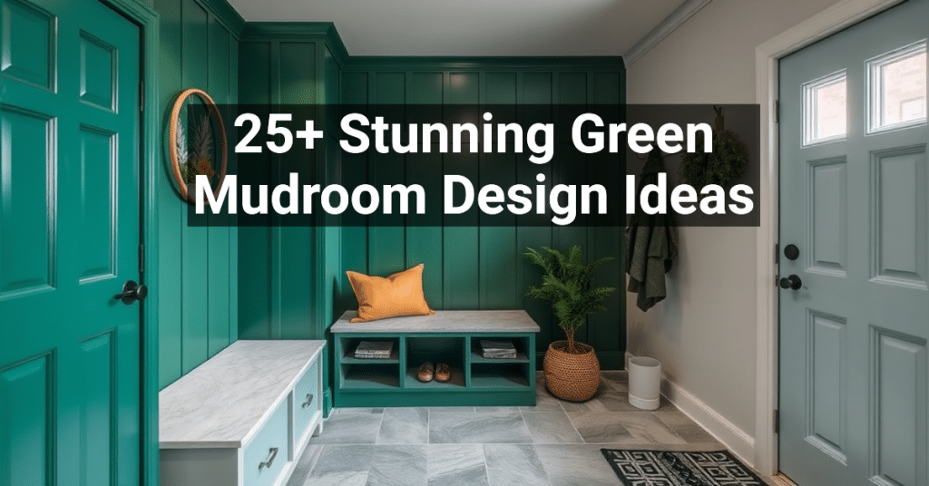 25+ Stunning Green Mudroom Design Ideas