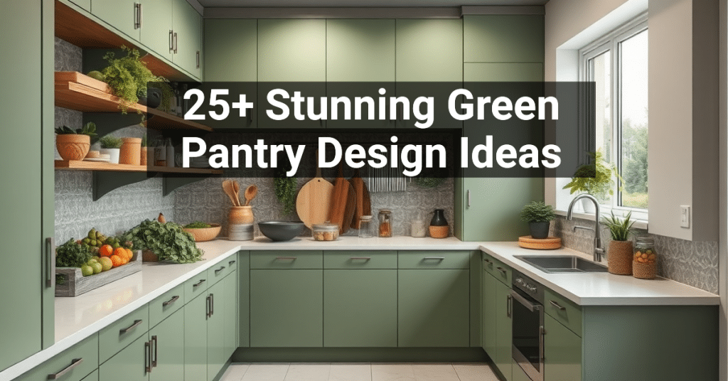 25+ Stunning Green Pantry Design Ideas