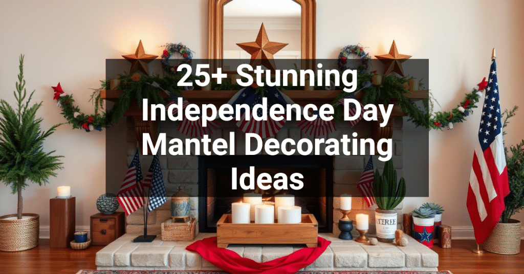 25+ Stunning Independence Day Mantel Decorating Ideas