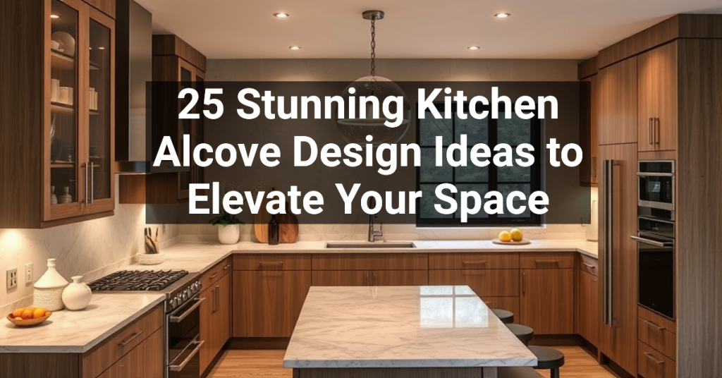 25 Stunning Kitchen Alcove Design Ideas to Elevate Your Space