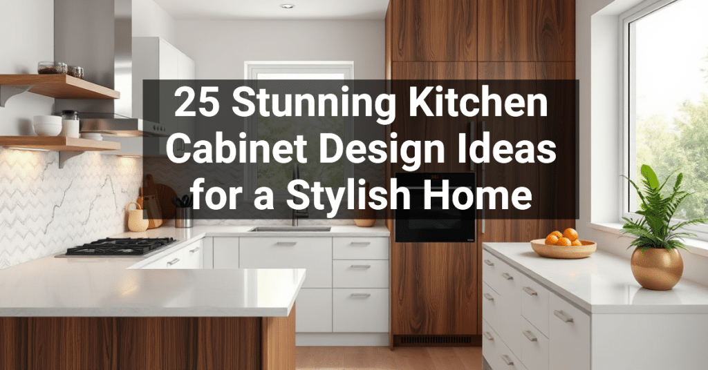 25 Stunning Kitchen Cabinet Design Ideas for a Stylish Home