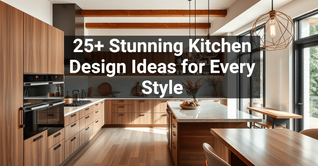 25+ Stunning Kitchen Design Ideas for Every Style