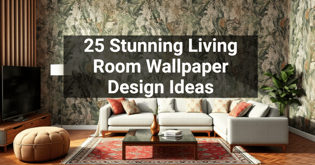 25 Stunning Living Room Wallpaper Design Ideas