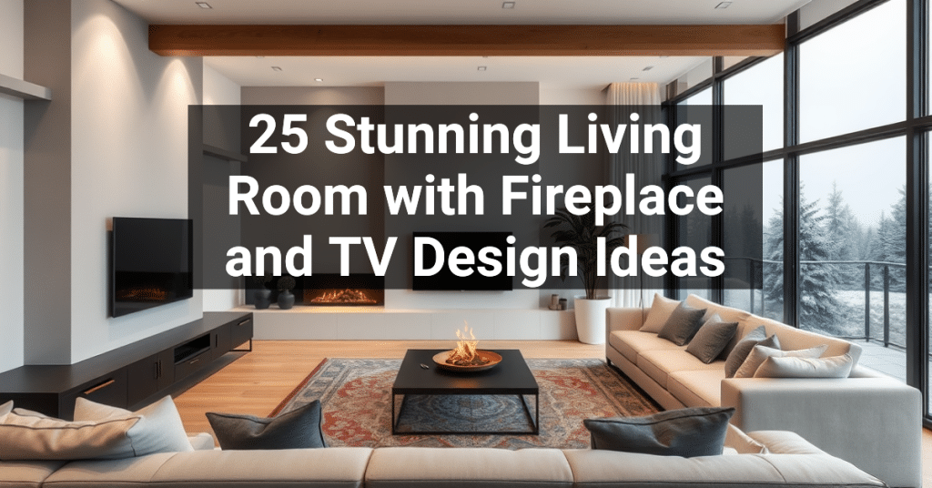 25 Stunning Living Room with Fireplace and TV Design Ideas