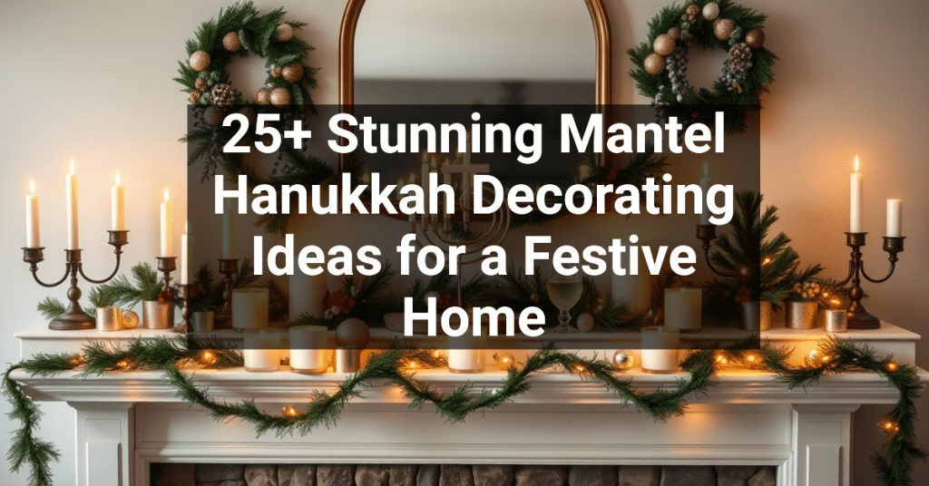 25+ Stunning Mantel Hanukkah Decorating Ideas for a Festive Home