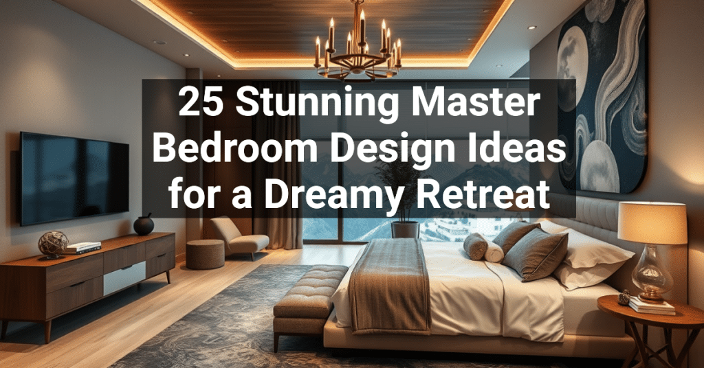 25 Stunning Master Bedroom Design Ideas for a Dreamy Retreat