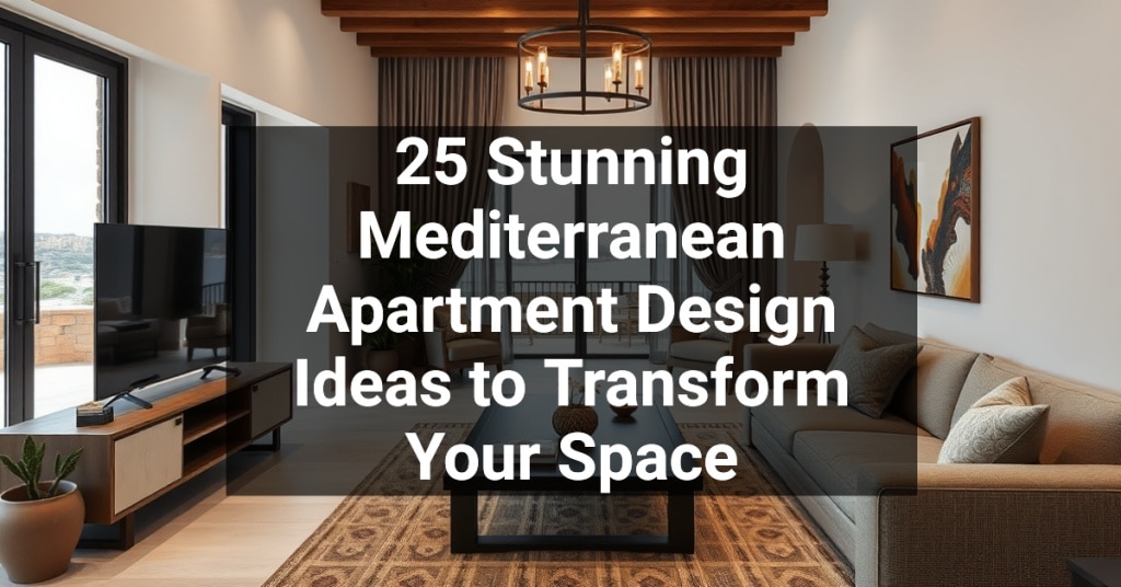 25 Stunning Mediterranean Apartment Design Ideas to Transform Your Space