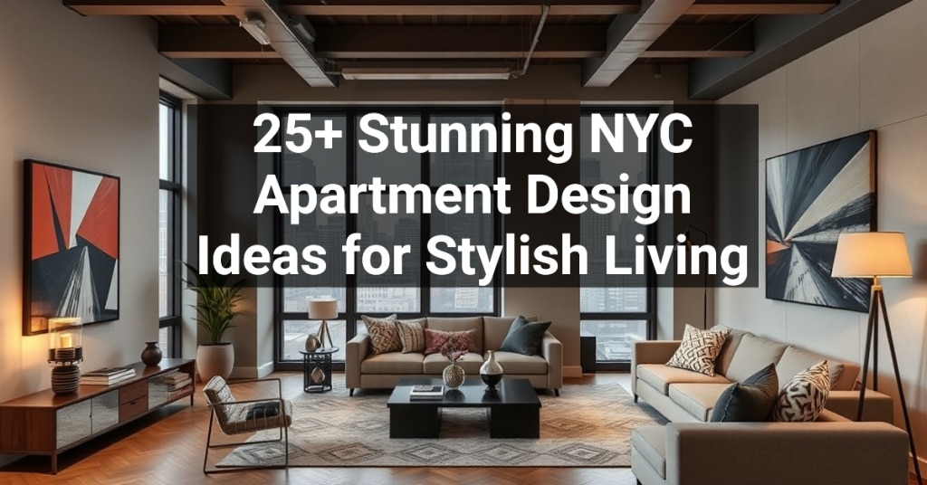 25+ Stunning NYC Apartment Design Ideas for Stylish Living