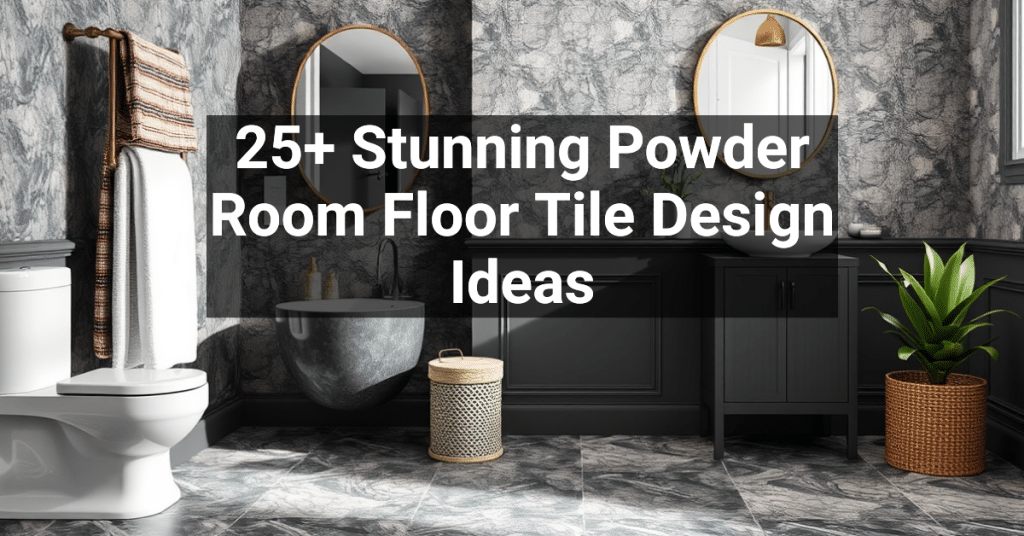 25+ Stunning Powder Room Floor Tile Design Ideas