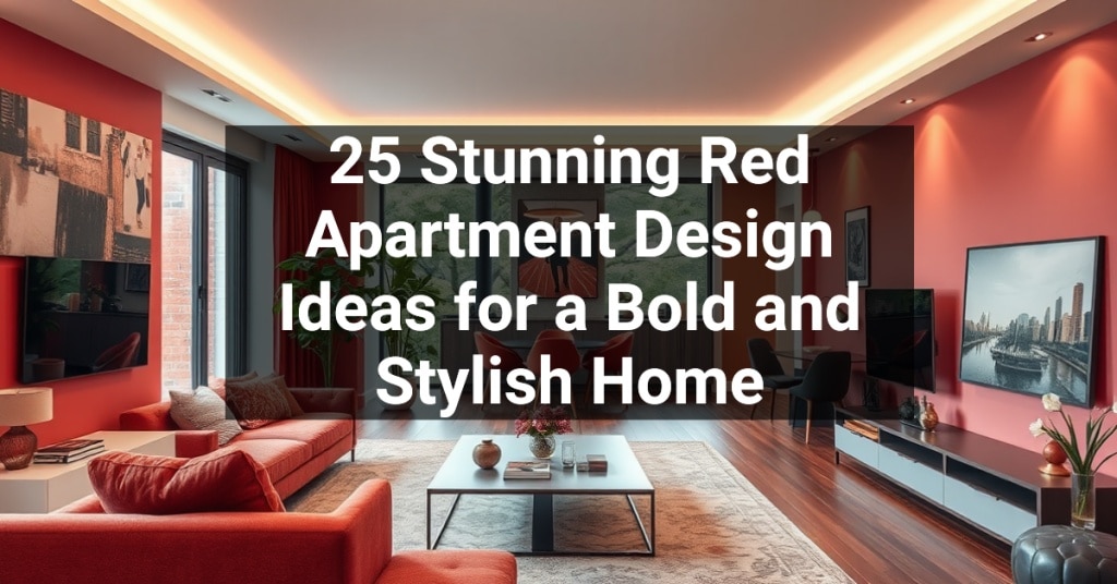 25 Stunning Red Apartment Design Ideas for a Bold and Stylish Home