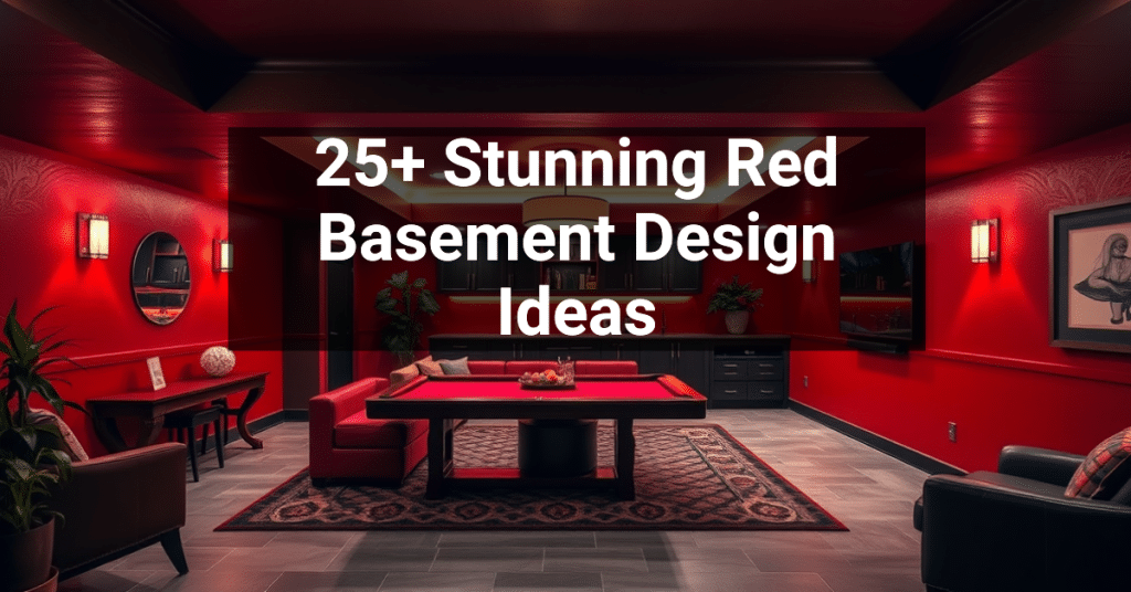 25+ Stunning Red Basement Design Ideas