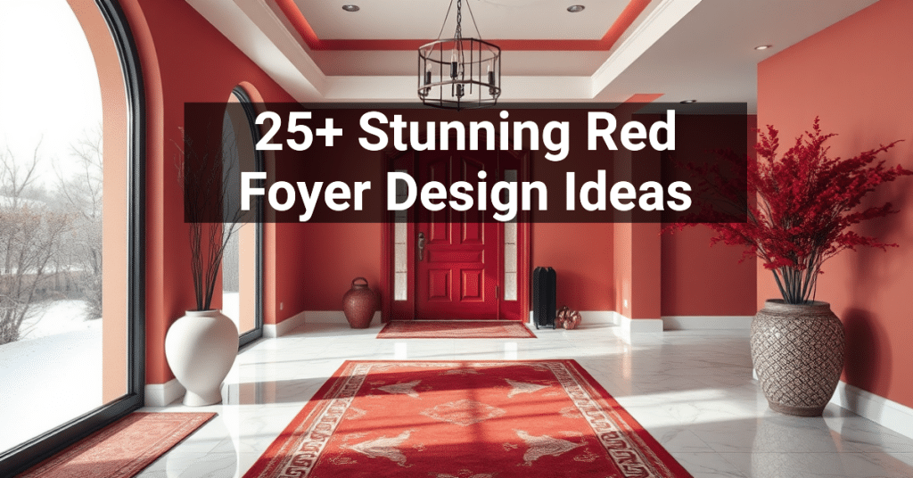 25+ Stunning Red Foyer Design Ideas