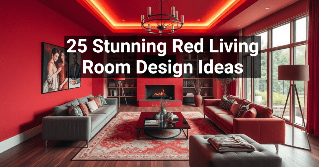 25 Stunning Red Living Room Design Ideas