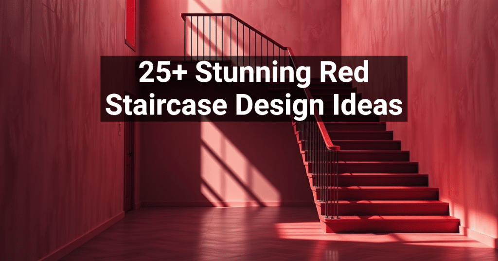 25+ Stunning Red Staircase Design Ideas