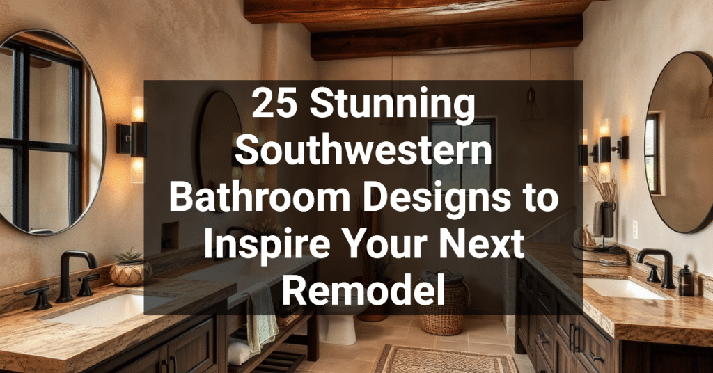 25 Stunning Southwestern Bathroom Designs to Inspire Your Next Remodel