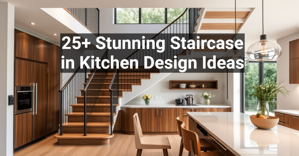 25+ Stunning Staircase in Kitchen Design Ideas