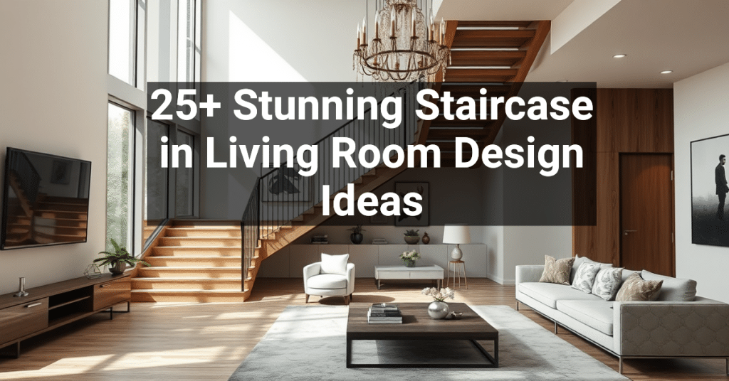 25+ Stunning Staircase in Living Room Design Ideas