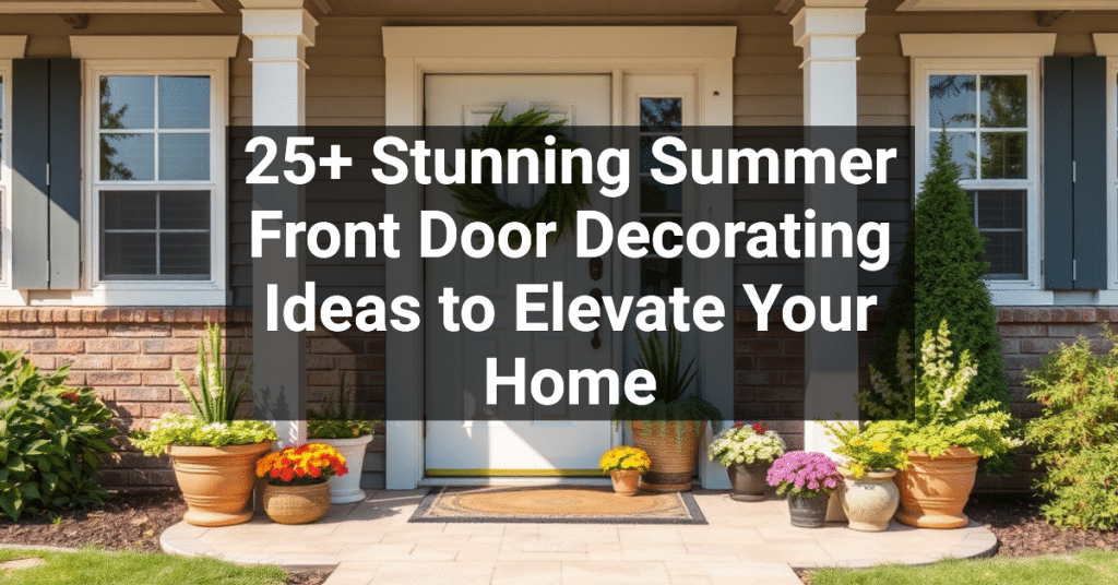 25+ Stunning Summer Front Door Decorating Ideas to Elevate Your Home