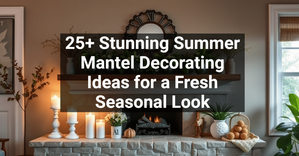 25+ Stunning Summer Mantel Decorating Ideas for a Fresh Seasonal Look