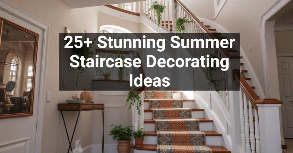 25+ Stunning Summer Staircase Decorating Ideas