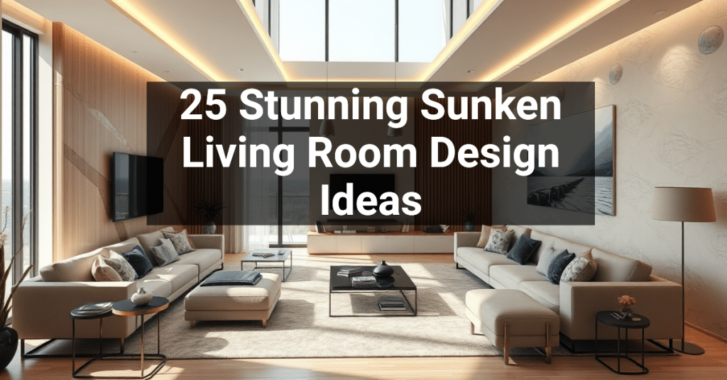 25 Stunning Sunken Living Room Design Ideas