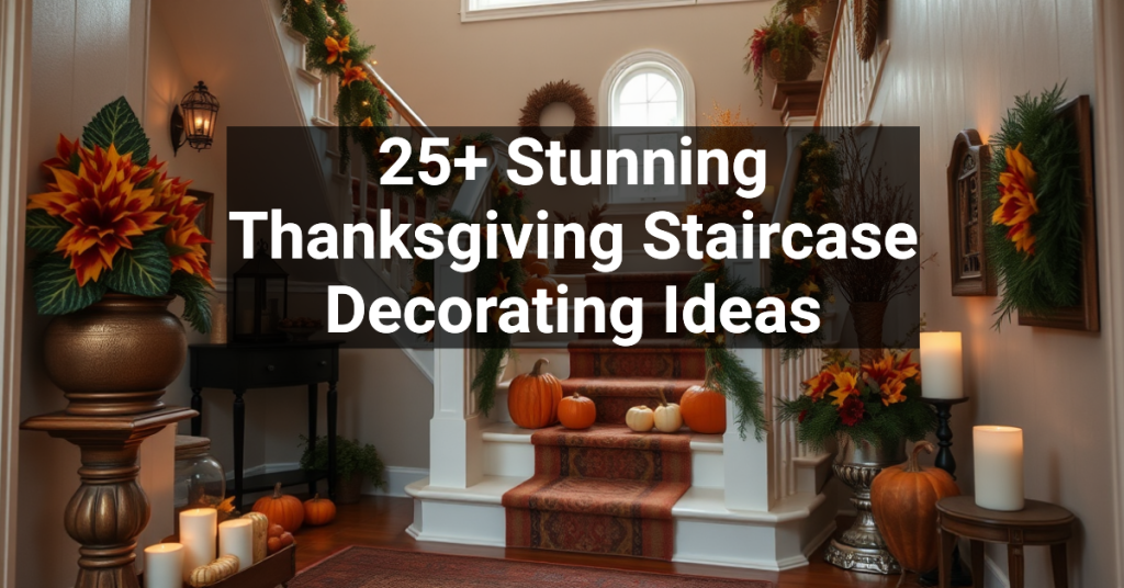 25+ Stunning Thanksgiving Staircase Decorating Ideas