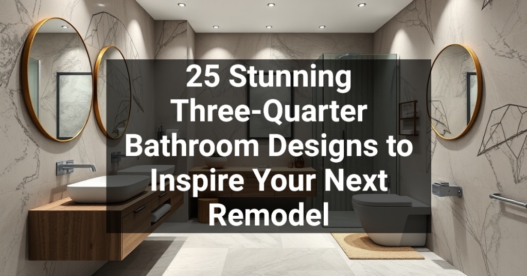 25 Stunning Three-Quarter Bathroom Designs to Inspire Your Next Remodel