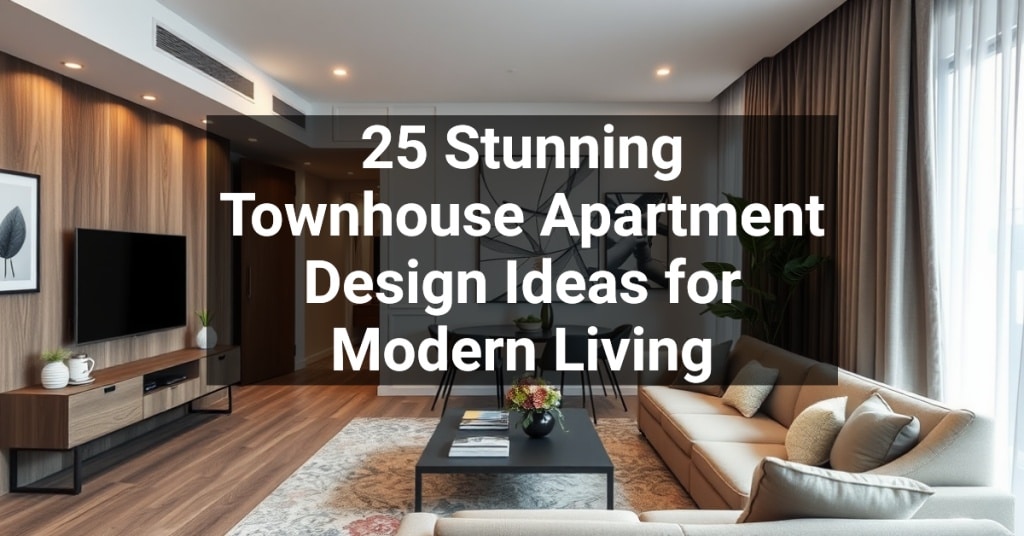 25 Stunning Townhouse Apartment Design Ideas for Modern Living