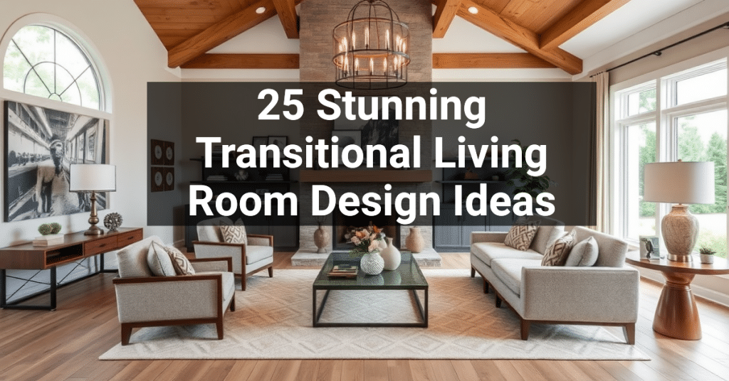 25 Stunning Transitional Living Room Design Ideas