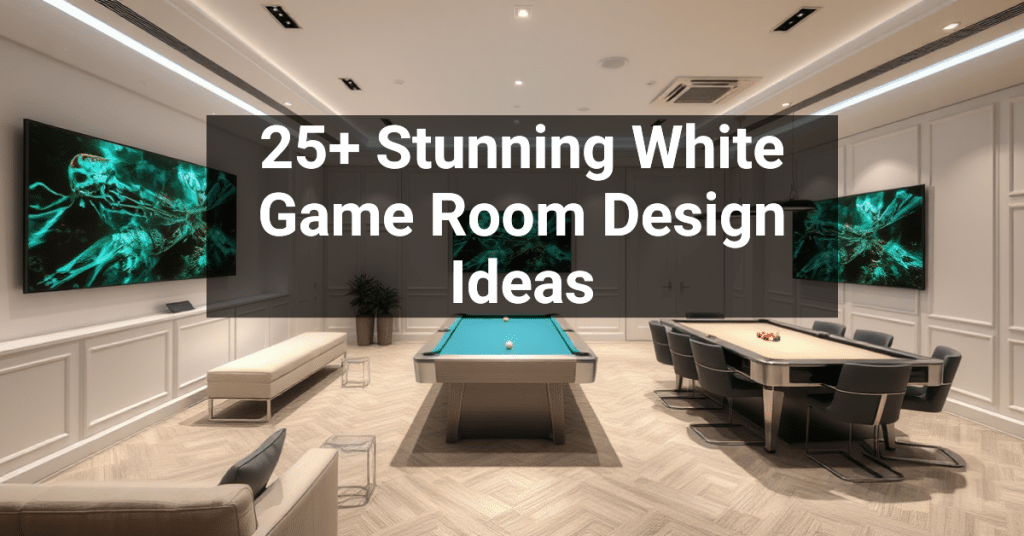 25+ Stunning White Game Room Design Ideas