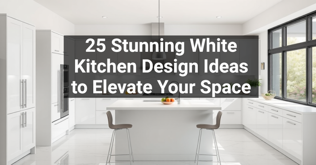 25 Stunning White Kitchen Design Ideas to Elevate Your Space